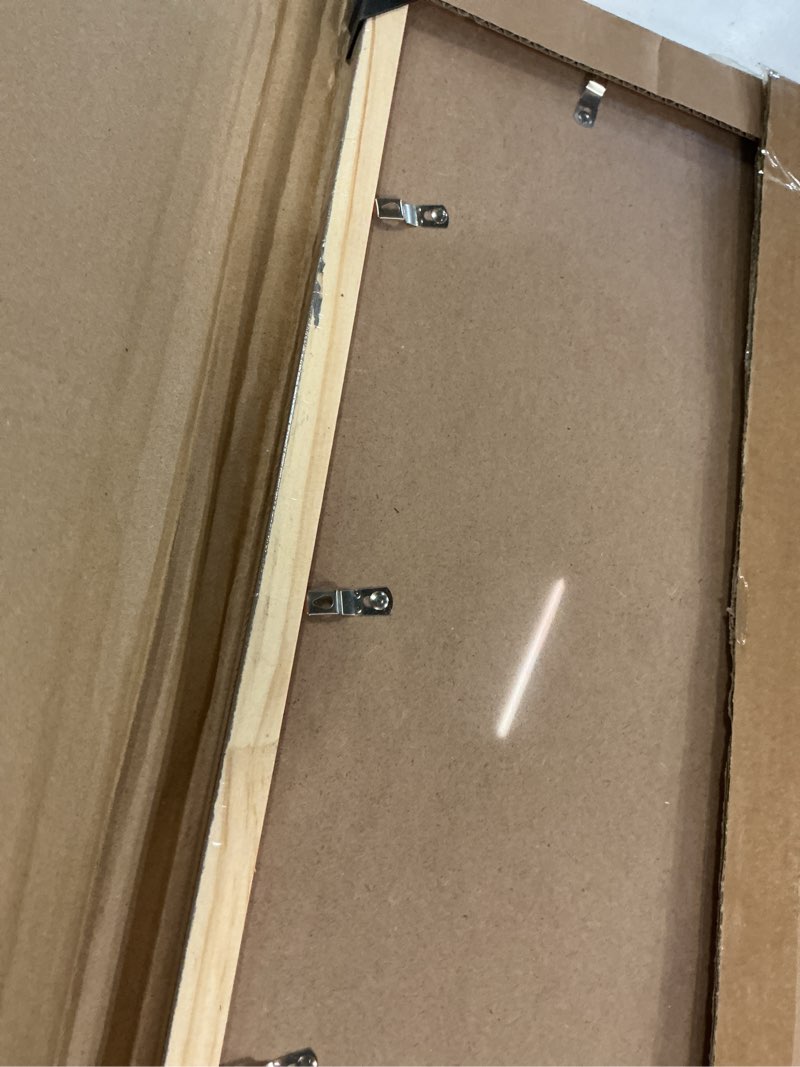 Condition photo showing Good Condition for wood 12x18 frame gold, ornate natural 18x12in poster picture frame, modern golden 12 x 18inch gallery wall photo frame with hd plexiglass, horizontal vertical wall mounting display 1pcs gold 12x18