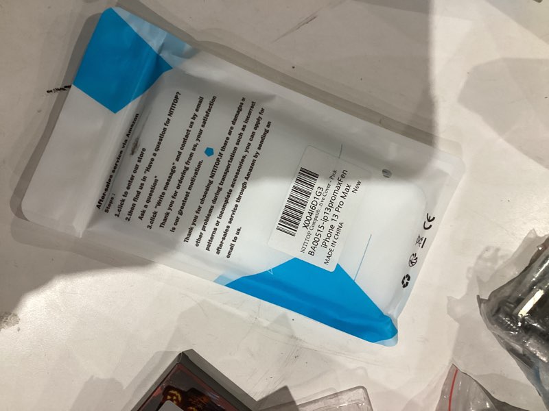 Condition photo showing New/Like New for NITITOP Compatible with iPhone 13 Pro Max Case Clear with Card Holder Cute Bowknot Pattern Bow Ribbon Little Love Hearts for Women Girls Soft TPU Wallet Case Protective Cover - Pink Pink iPhone 13 Pro Max