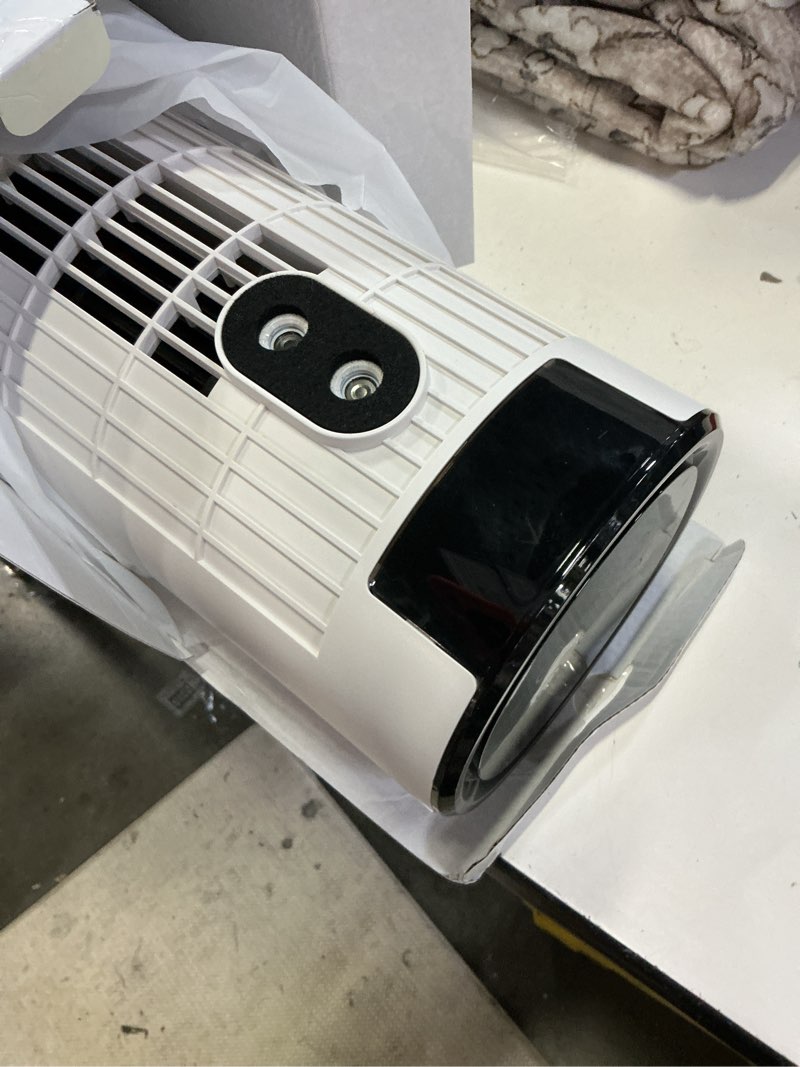 Condition photo showing As Is for portable air conditioners, 4 in 1 evaporative air cooler, 1000ml tower fan with remote, 3 wind speeds&turbo mode, 2 mist,10h timer, 90° oscillation portable ac for home, office (off white) off-white