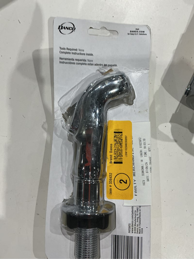 Condition photo showing As Is for danco for universal chrome kitchen faucet sprayer
