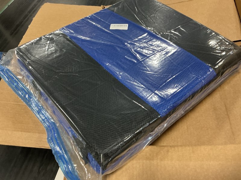 Condition photo showing Good Condition for soft wheelchair seat cushion for adults washable wheelchair cushions for seniors wheelchair pads cushions thick for seat non-slip and lumbar support (black + blue)