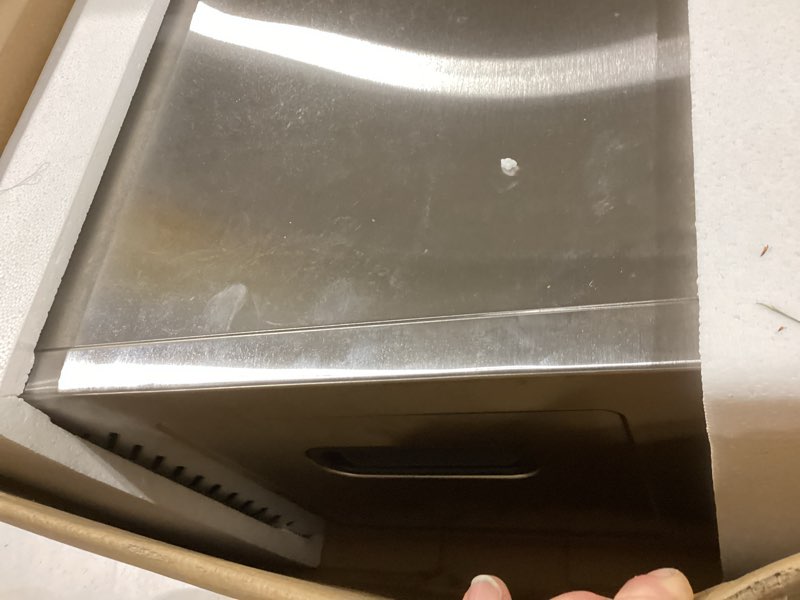 Condition photo showing As Is for cosori food dehydrator, bigger than 7 trays with large 6.5 ft² drying space, stainless steel trays, 600w faster drying, 165°f dehydrated dryer for jerky, dog treats, herbs, meat, fruit, yogurt, silver silver 6 trays (6.5ft² drying space)