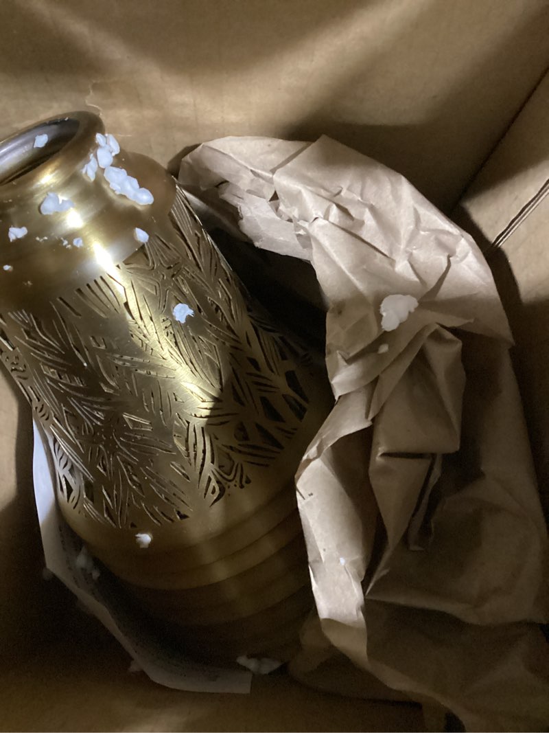 Condition photo showing Good Condition for pendant light shades, 4 pack ceiling fan light shade replacements with 1-5/8" fitter, alucset 4.72" height 4-3/4" diameter, metal bell shaped cover for chandelier wall sconces,yellow brass&gold plated starfish 4 packs