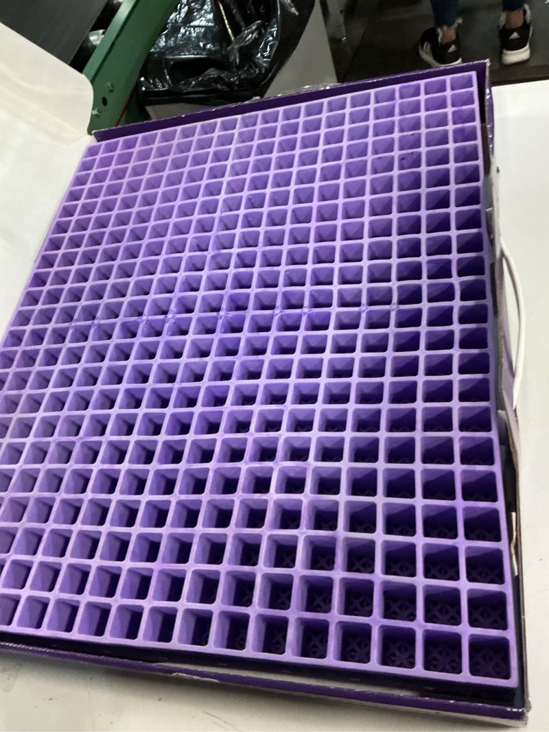 Condition photo showing Good Condition for purple ultimate seat cushion | pressure reducing grid designed for ultimate comfort | designed for gaming | made in the usa