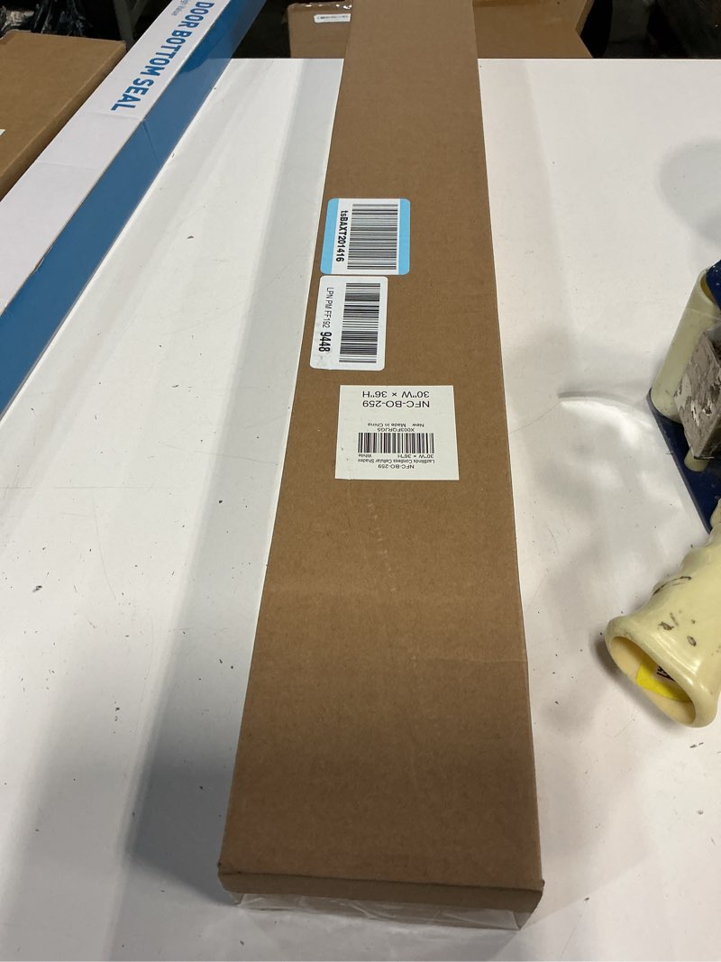 Condition photo showing New/Like New for LazBlinds Cordless Cellular Shades, No Tools No Drill Blackout Honeycomb Shades Pleated Blinds for Windows, 30'' W x 36'' H, Silver White Blackout-silver White 30'' W x 36'' H