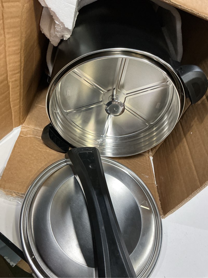 Condition photo showing As Is for garvee 12 l/80 cups coffee urn-3.2 gal double wall commerical coffee maker for buffet catering wedding gathering,large capacity hot coffee dispenser,stainless steel hot water urn-black