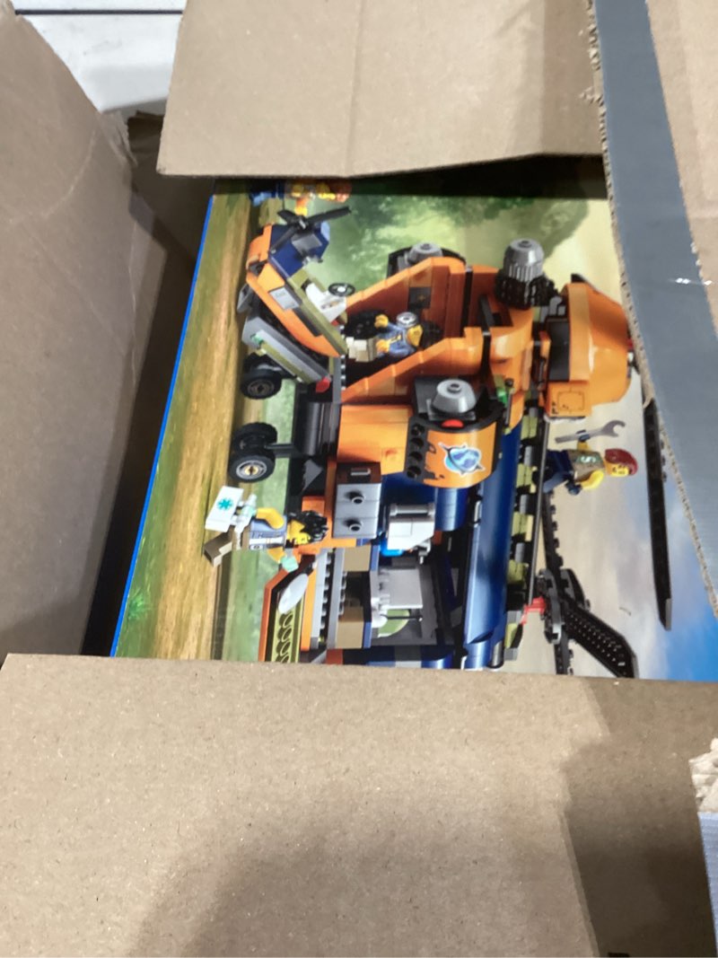 Condition photo showing New/Like New for lego city jungle explorer helicopter toy at base camp - kids toy adventure building set for boys & girls, ages 8+ - with 5 minifigures & gorilla figures - gift ideas for birthdays - 60437