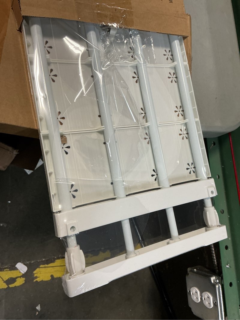 Condition photo showing As Is for Tension Shelf Closet Tension Adjustable Shelf Storage Rack Adjustable Space Saving Expandable Closet Organizer Dividers for Cabinet Wardrobe Cupboard