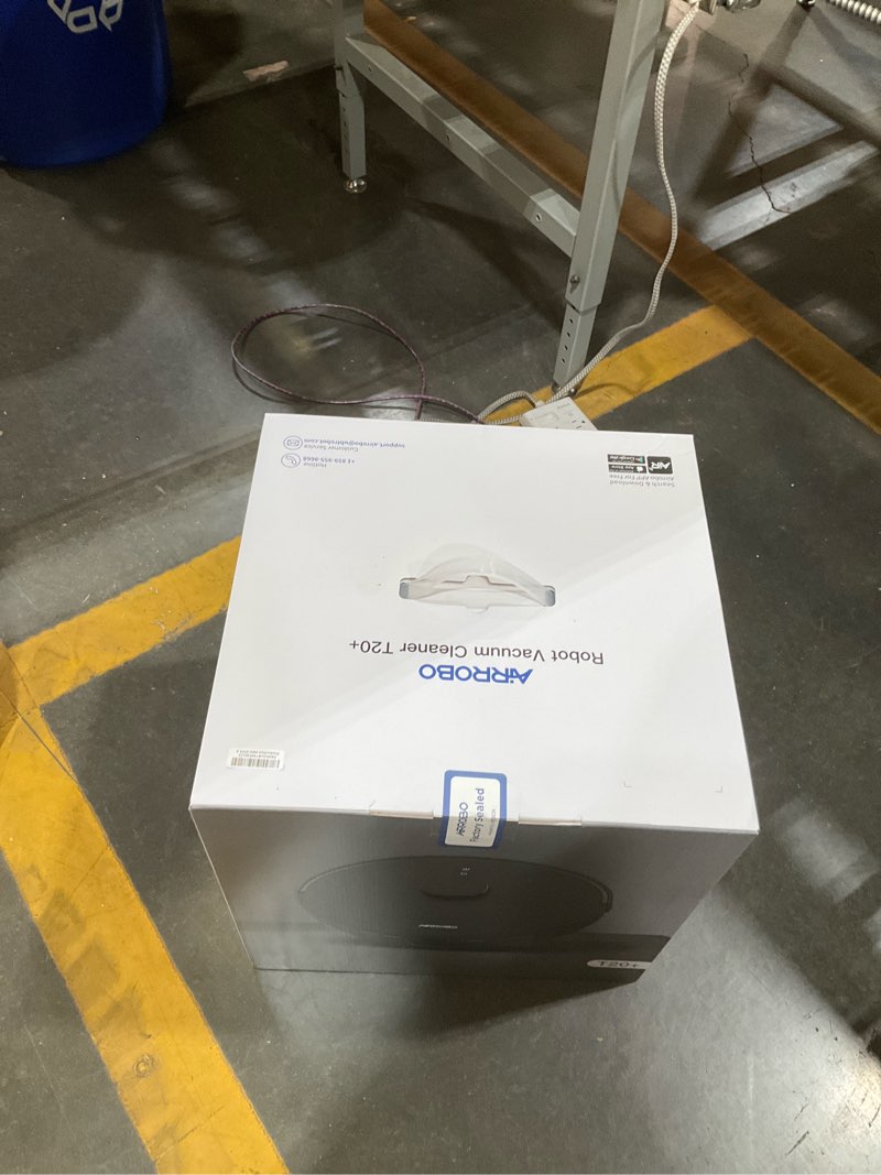 Condition photo showing New/Like New for AIRROBO Robot Vacuum and Mop Combo, Self-Emptying, 60-Day Capacity, Home Mapping, Schedule, Wi-Fi/App/Alexa/Remote, 180mins Runtime, T20+ Robotic Vacuum Cleaner for Pet, Hard Floors, Carpet Vacuum size: L13.8 x W 13.8 x H3.7 Black