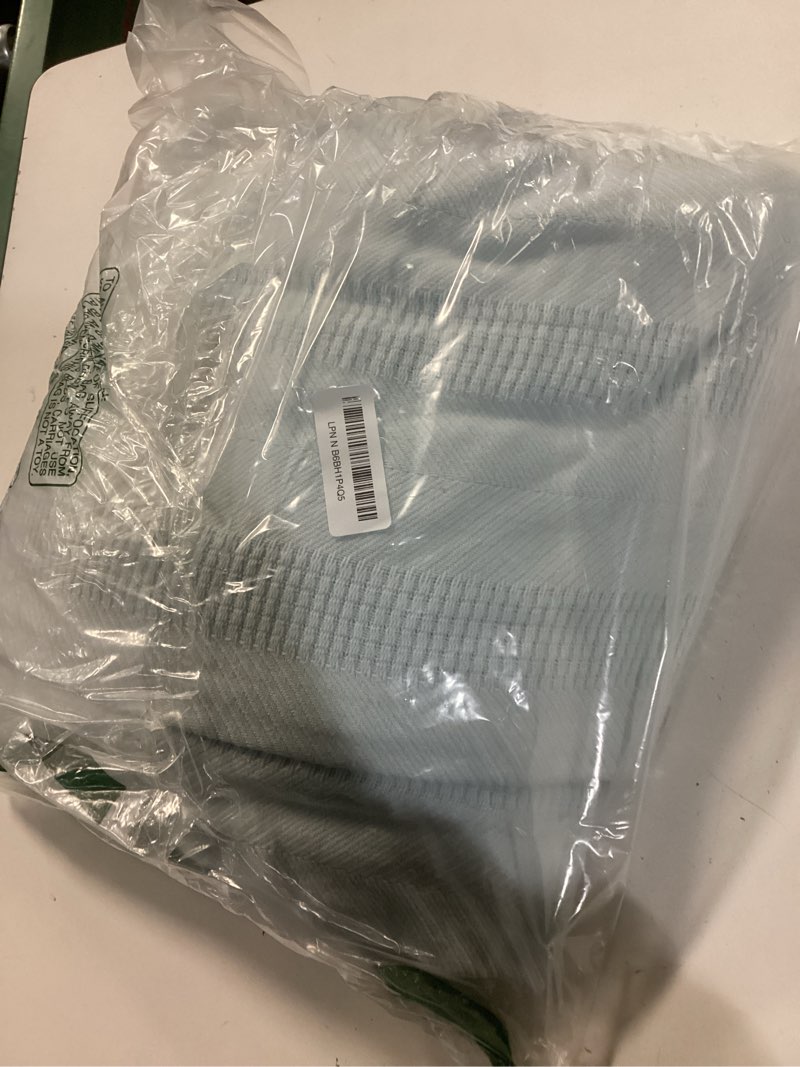 Condition photo showing New/Like New for vellux 100% cotton king blanket - soft breathable knit blanket for bed couch - lightweight all season machine washable - oeko-tex certified hotel quality - 108x90 -  light blue king