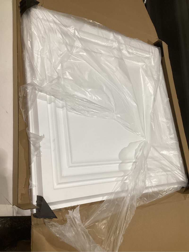 Condition photo showing Good Condition for art3d pvc ceiling tiles, 2'x2' plastic sheet in white 24\"x24\" white