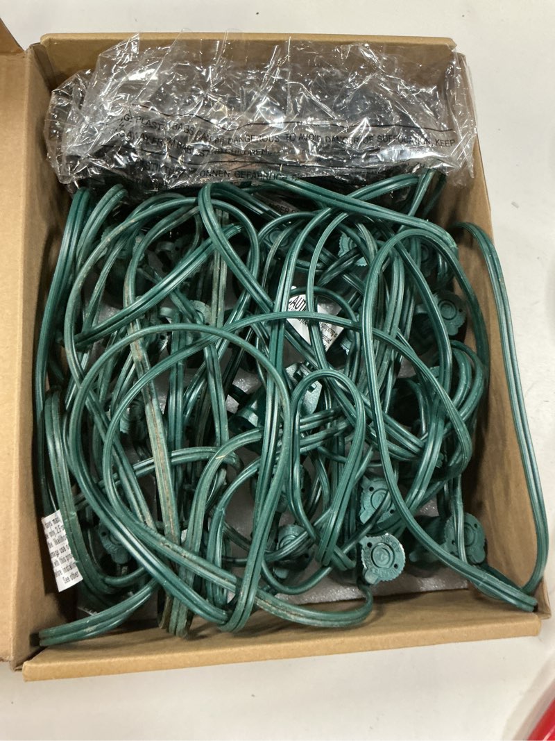 Condition photo showing Good Condition for Joiedomi Christmas C9 Pathway Lights Outdoor Decorations 24 Packs, 30.75ft Xmas Warm White Pathway Marker String Lights for Holiday Waterproof Outside Yard Garden, Party, Walkway Decor