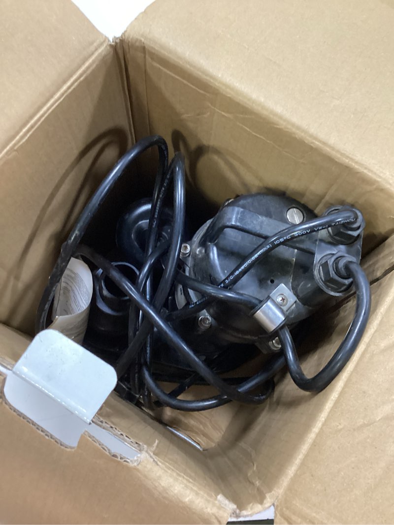 Condition photo showing As Is for utilitech 1/2-hp 55-gpm aluminum submersible sump pump