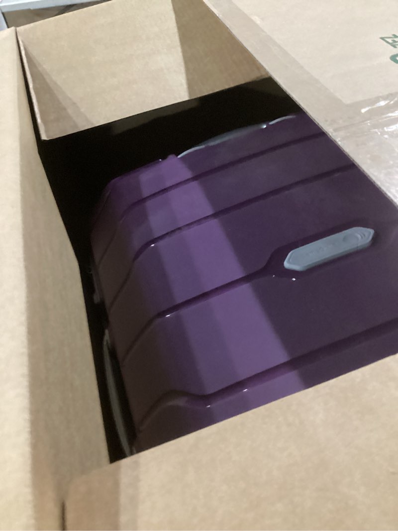 Condition photo showing Good Condition for Samsonite Freeform Large Checked Luggage with Dual 360° Spinner Wheels - TSA Lock, Airline-Approved - Lightweight Durable Polypropylene Expandable Hardshell - Amethyst Purple Checked-Large Spinner Amethyst Purple