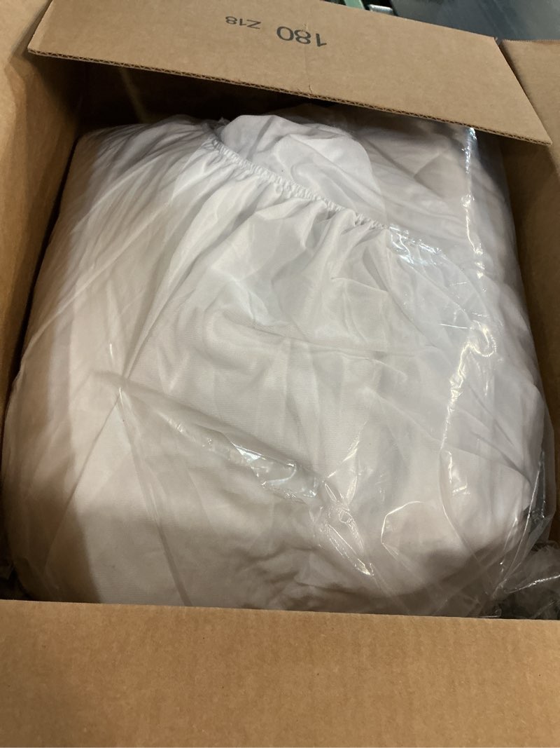 Condition photo showing As Is for Bedsure Queen Mattress Protector, Quilted Waterproof Mattress Protector with Deep Pocket up to 22 Inches, Soft Breathable Noiseless Bed Pad Topper, Queen Bed Cover for Home, Bedroom, Hotel – White White Queen (60"x80"+18")