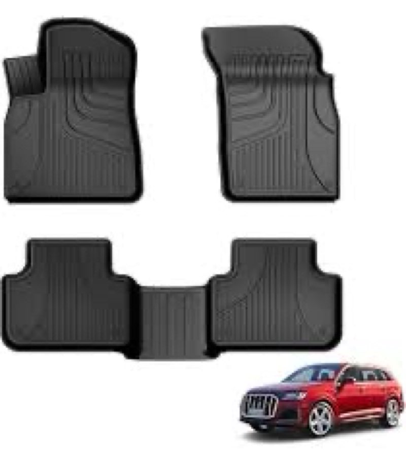 Jenofa-for Audi Q7 / SQ7 2017-2025 7 Seats All Weather Floor Mats Automotive Car Mat Fit 2024 Q7 Acc