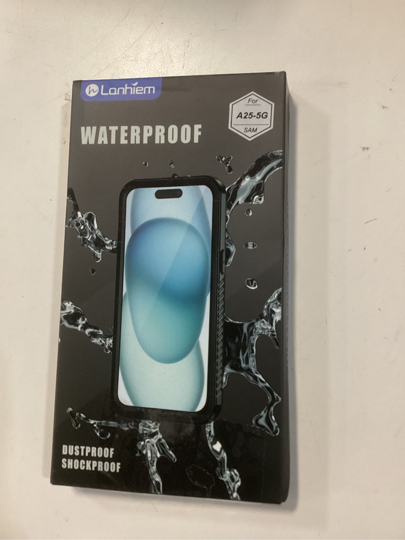 Condition photo showing New/Like New for lanhiem for samsung galaxy a25 5g phone case, ip68 waterproof dustproof, built-in screen protector, rugged full body shockproof protective cover for samsung a25 5g /4g 6.5", black/clear for galaxy a25 black