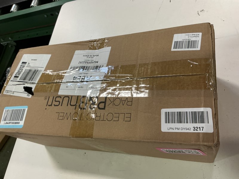 Condition photo showing New/Like New for P&Bhusri Electric Heated Towel Rack, Gold Towel Warmer with Adjustable Temperature (98–149°F) and Timer (1-24h, On), Fast Heating and Drying for Bathroom, Memory & Remote Control Compatible Gold 3 Panel