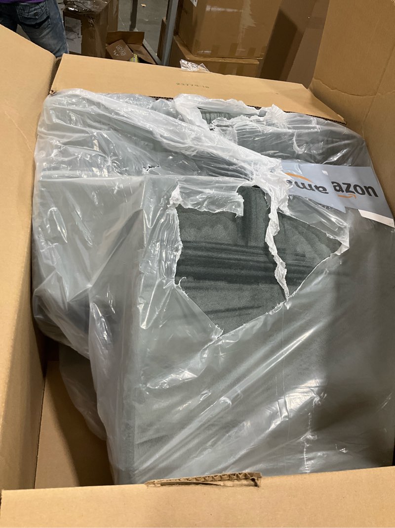 Condition photo showing As Is for Kayfia Reading Pillow, 10 in 1 Back Pillow for Bed Sitting up with Detachable Arms Rest, Back Rest with Gel Memory Foam, Husband Pillow for Reading/Gaming/Working in Bed or Couch 19", Gray Gray Standard (19")