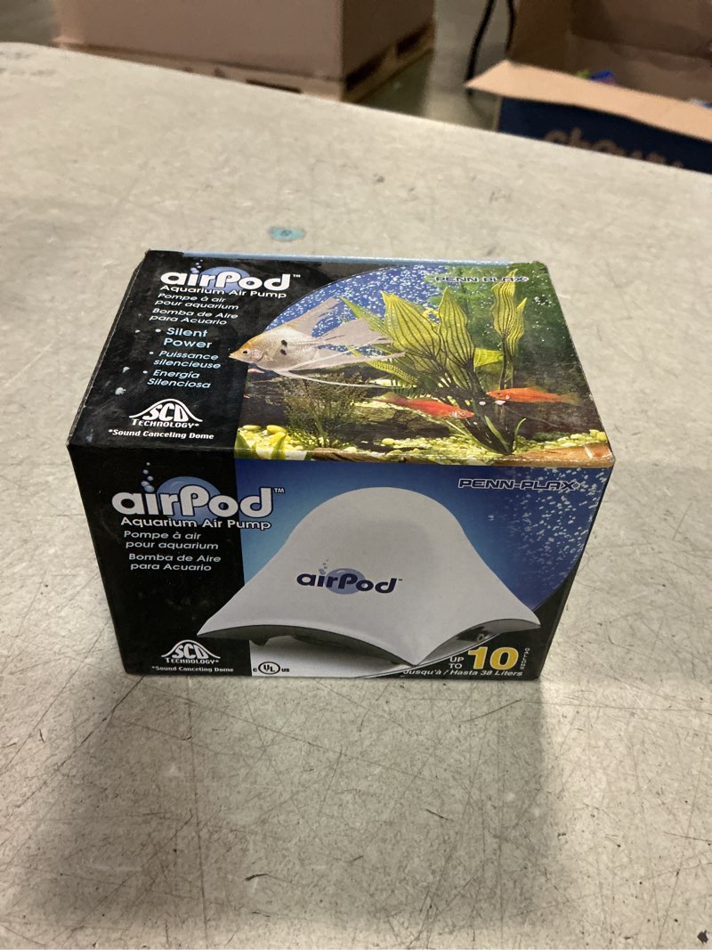 Condition photo showing New/Like New for Penn-Plax Air-Pod Aquarium Air Pump – Single Outlet – Up to 10 Gallons