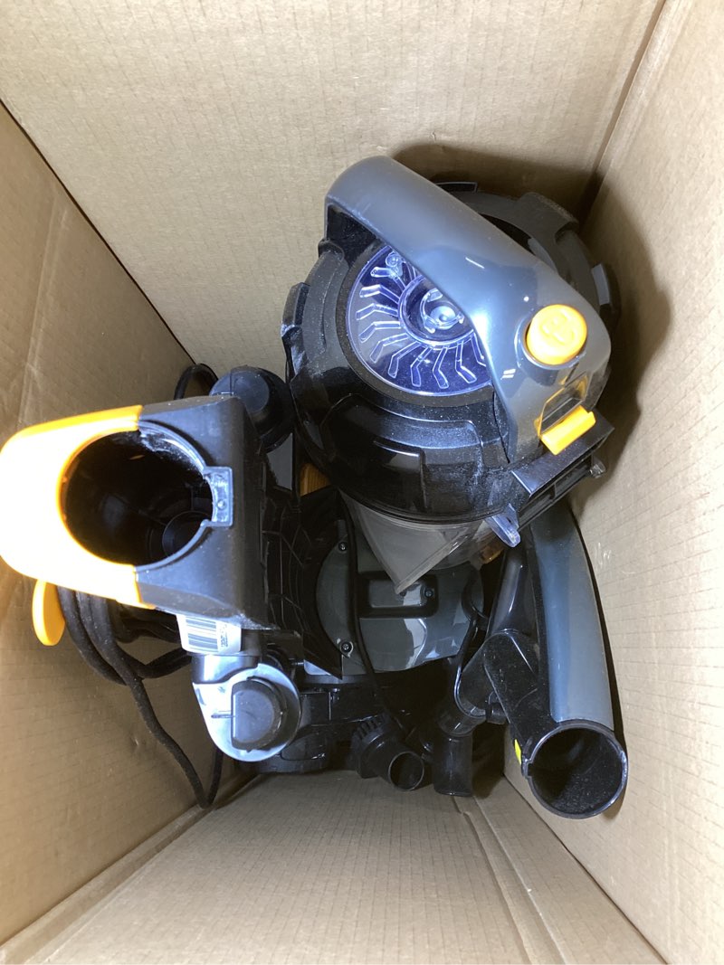 Condition photo showing As Is for eureka powerspeed lightweight powerful upright vacuum cleaner for carpet and hard floor, pet turbo, black,yellow yellow neu181d w/ pet tool