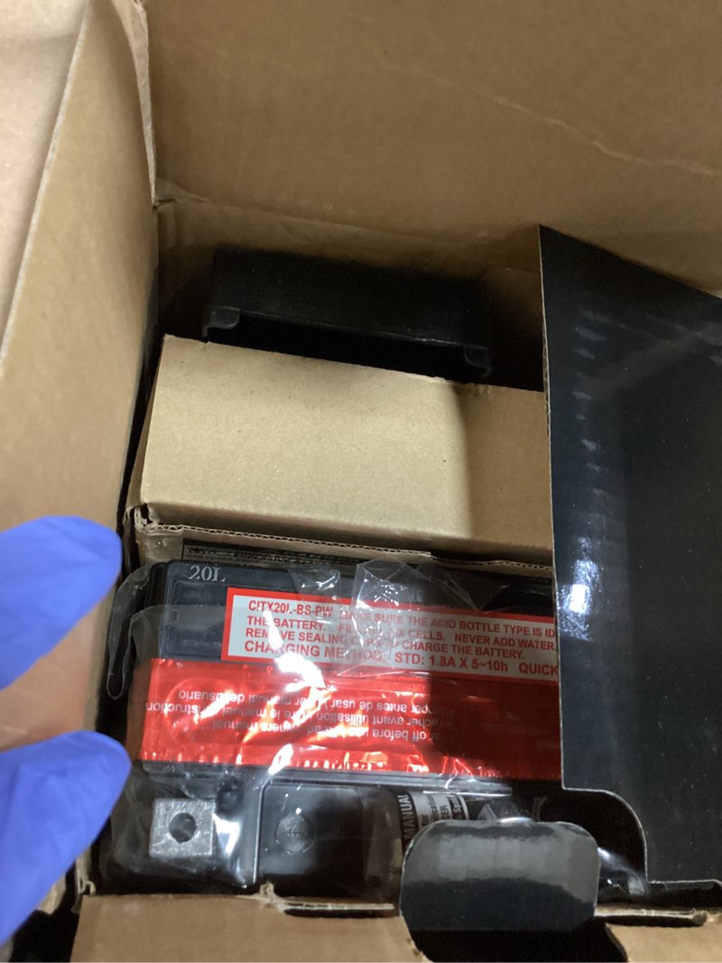 Condition photo showing New/Like New for interstate batteries ytx20hl-bs 12v 18ah powersports battery 270cca high-performance agm rechargeable replacement for motorcycles, atvs, utvs, jet skis, snowmobiles (citx20l-bs-pw)