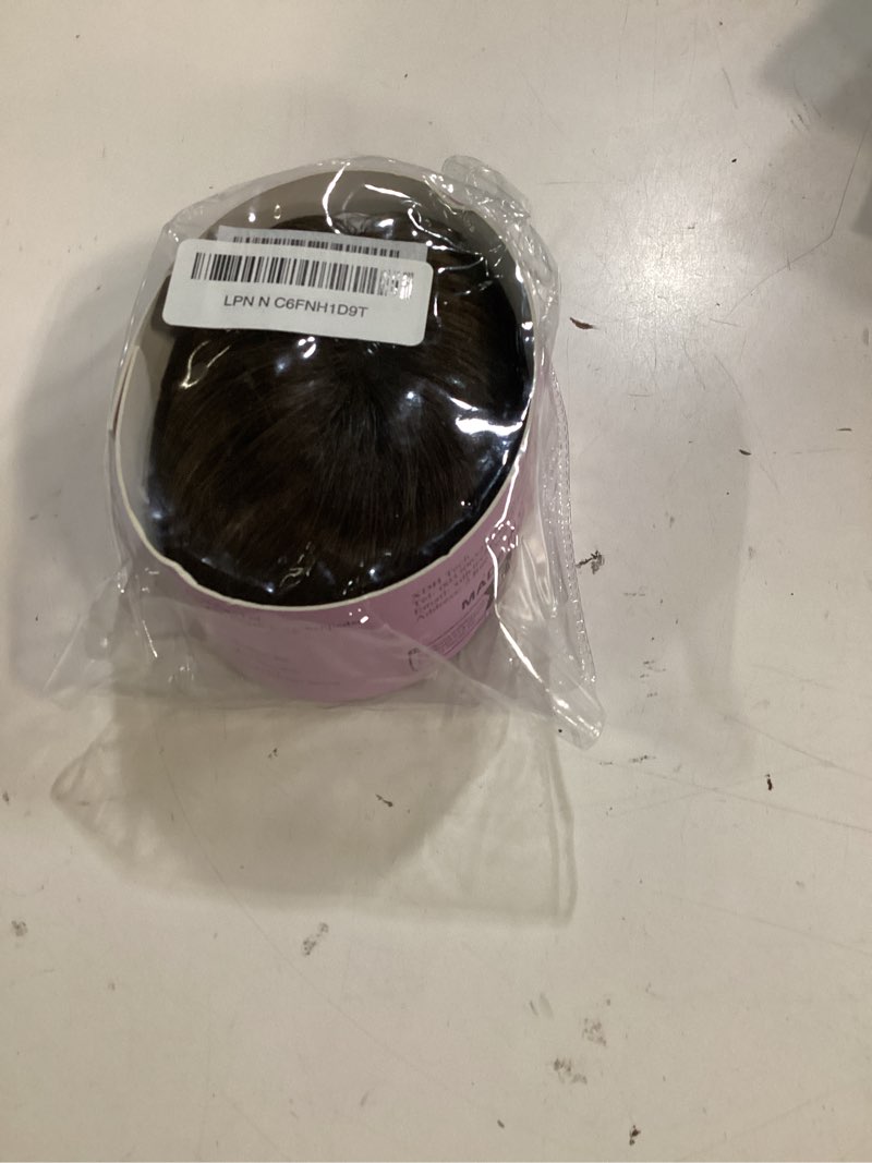 Condition photo showing Good Condition for ruwiss hair toppers for women real human hair lightweight clip in hair piece fluffy straight, brown 5*8cm brown