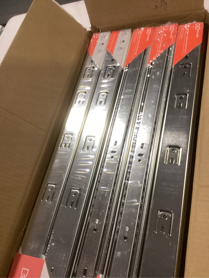 Condition photo showing Good Condition for homdiy 10 Pairs Soft Close Drawer Slides 22 Inch Heavy Duty Side Mount Dresser Cabinet Rails Metal Ball Bearing and Full Extension Kitchen Cabinet Drawer Runners 100 LB Capacity 22 Inch 10 Pairs