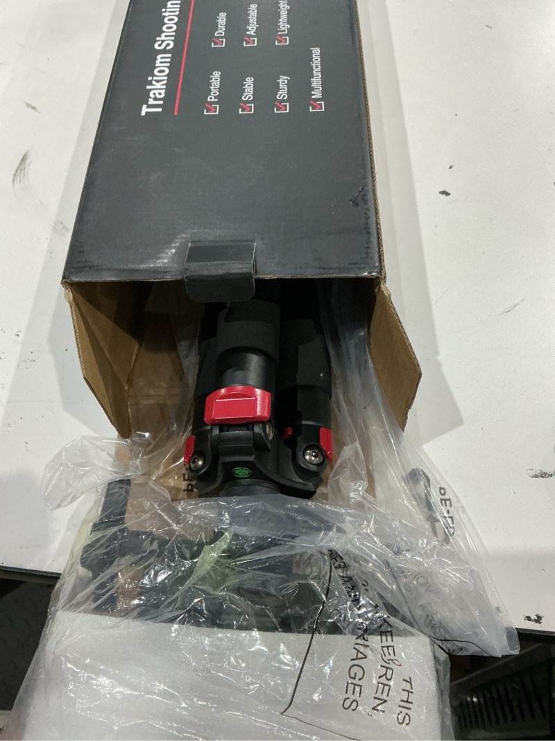 Condition photo showing Good Condition for clamping tripod rest with sturdy aluminum frame, lightweight, provides stability, adjustable legs, and hands-free operation for outdoors
