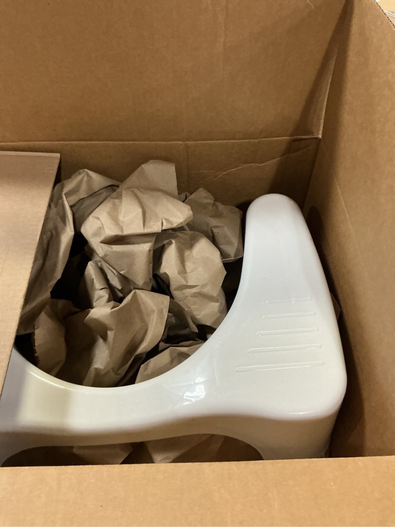 Condition photo showing As Is for Squatty Potty Simple Curve Toilet Stool. White