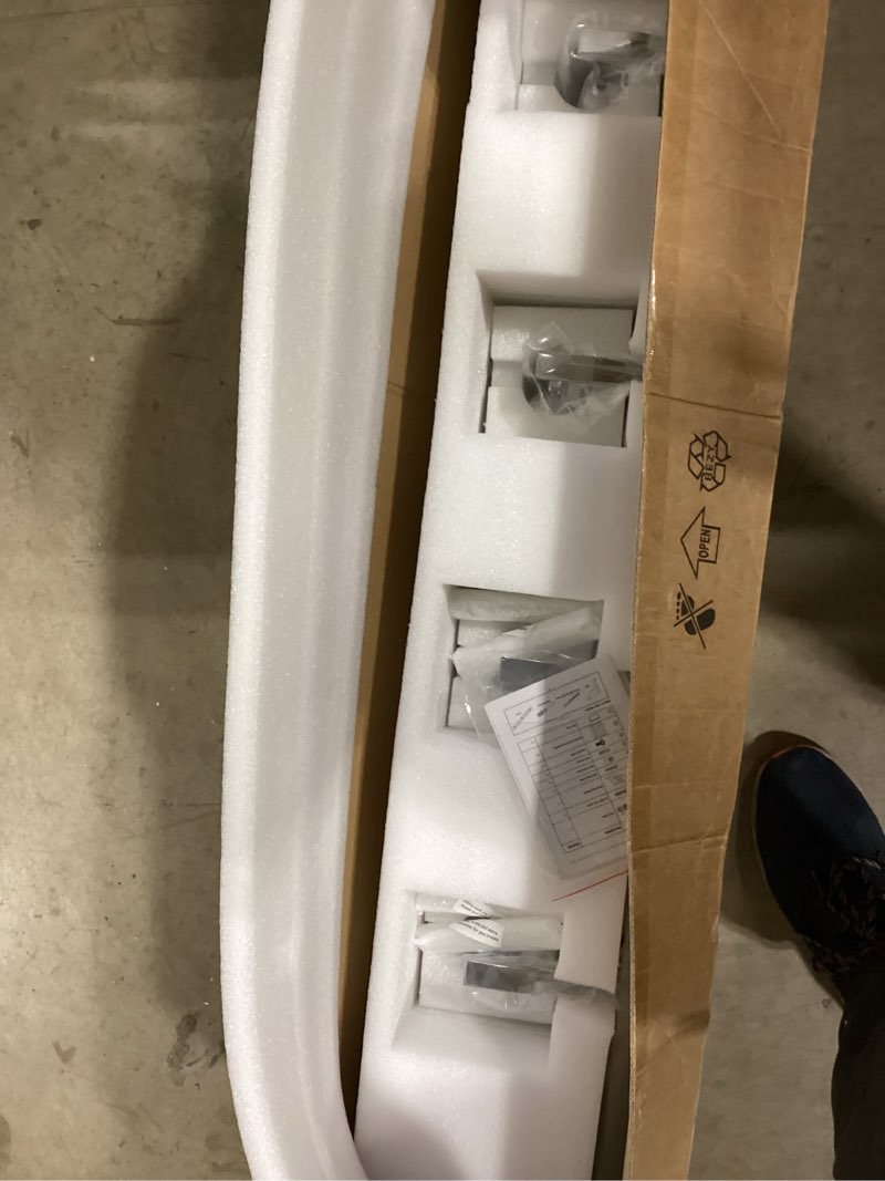 Condition photo showing New/Like New for Crystal Vanity Lights 6-Light Chrome Bathroom Vanity Lights Modern Crystal Bathroom Light Fixtures Over Mirror 51.18" Long Vanity Light for Bathroom Chrome Square 6-Light 51.18in