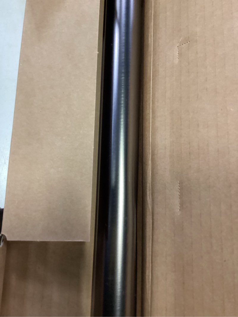 Condition photo showing Good Condition for blasthome® non-adjustable luxury curtain rods for windows, 1 ¼” rod set, 4 foot fixed length, oil rubbed bronze single rod oil rubbed bronze 4 foot