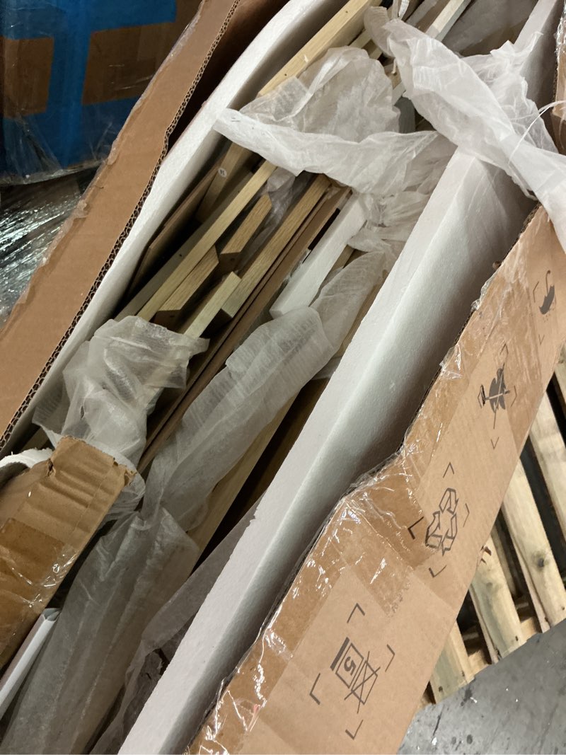 Condition photo showing As Is for natural colored storage cabinet