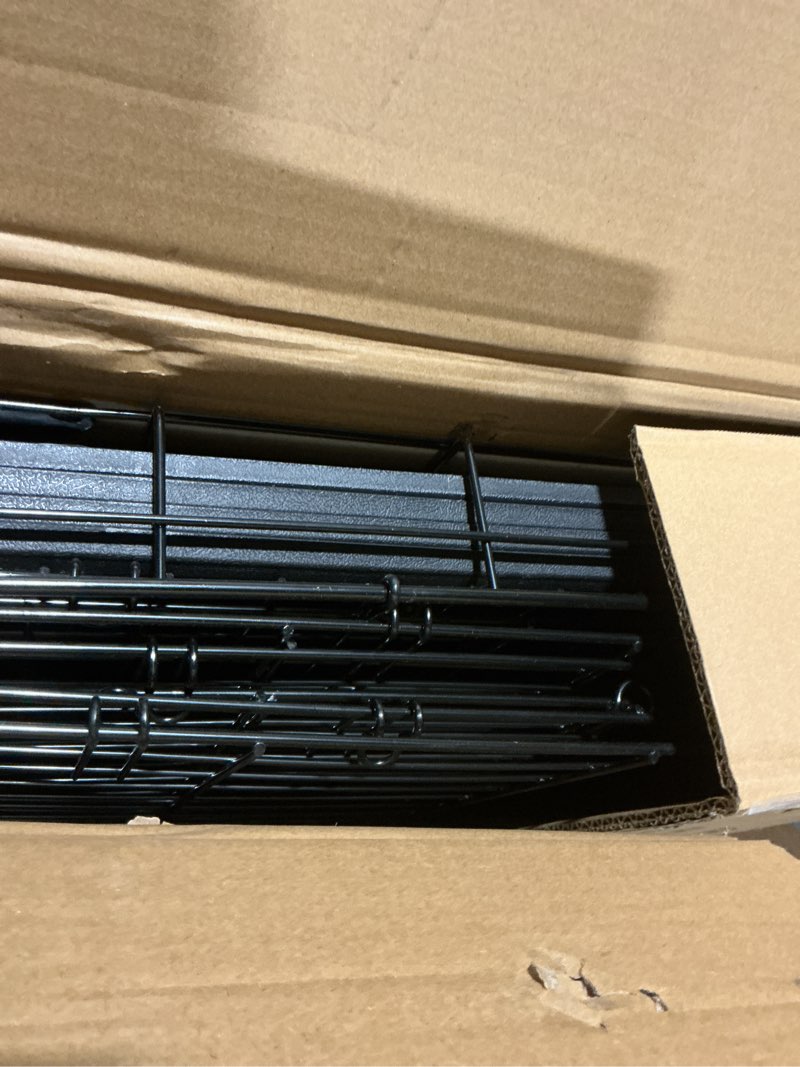 Condition photo showing Good Condition for Amazon Basics Large 3-Tier Cat Durable,Pliable Cage Playpen Box Crate Kennel - 35.8"L x 22.4"W x 50.6"H, Black