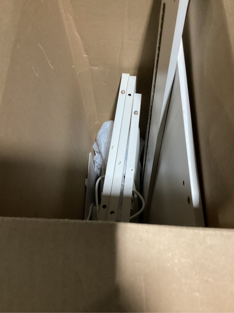 Condition photo showing Good Condition for (similar to) queen headboard only with storage, upholstered headboards for queen size bed with led light, charging station, height adjustable, sturdy and stable headboard, off white off-white queen (u.s. standard)