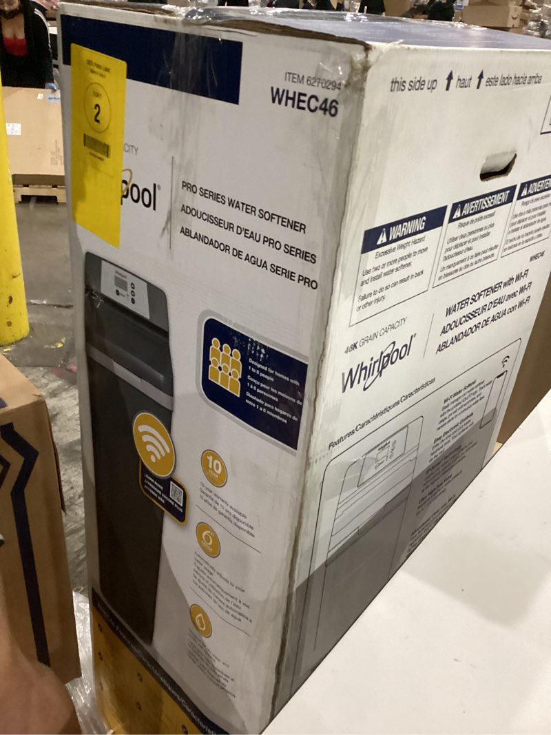 Condition photo showing As Is for whirlpool whec46 pro series wi-fi enabled smart water softener