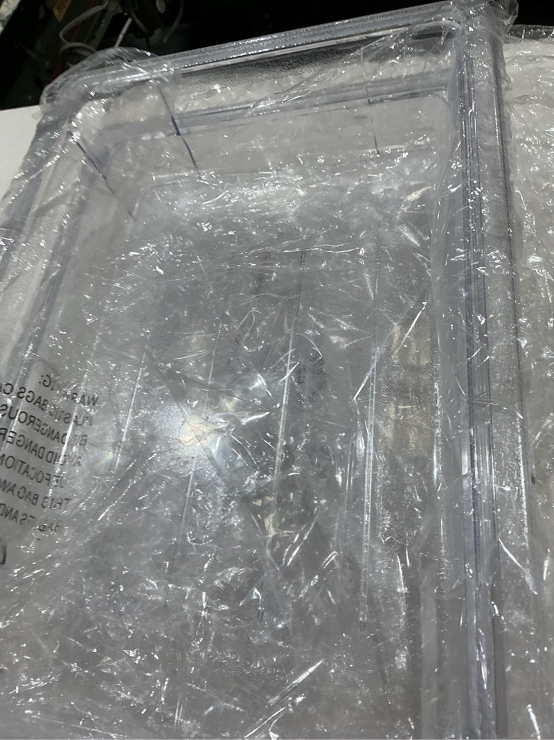 Condition photo showing New/Like New for winco polyware food storage box, 12 x 18 x 3 1/2 inch - 1 each.