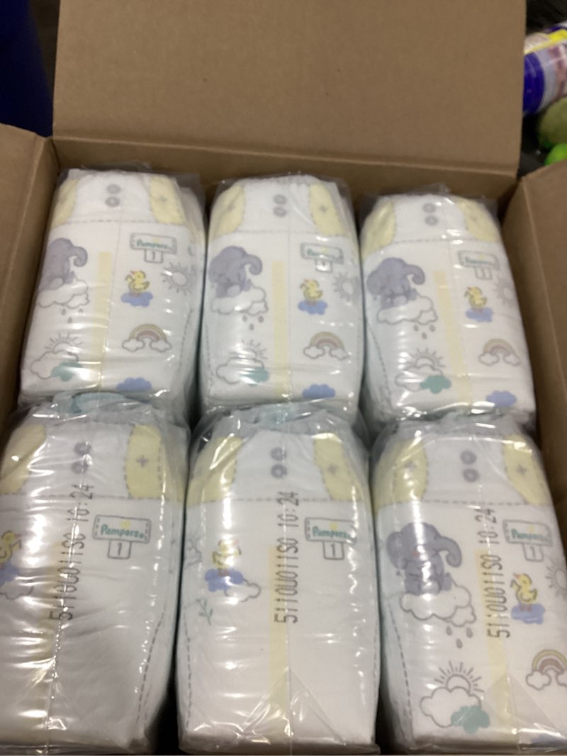 Condition photo showing Good Condition for Pampers Swaddlers Diapers, Size 1 (8-14 lbs), 198 Count, Absorbent, Keeps Baby Dry and Comfortable, Skin Safe Disposable Baby Diaper (Packaging May Vary) Size 1 198