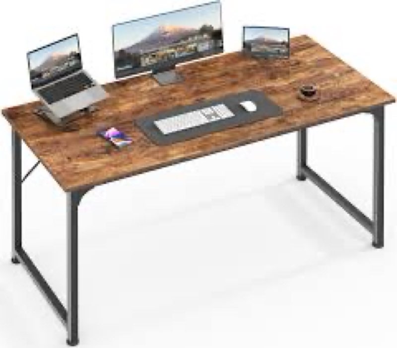 similar Huuger Computer Desk, 48 Inch Office Desk, Gaming Desk with Storage, Writing Desk Work Desk for Home Office, Study, Modern Simple Desk, Large Legroom, Metal Frame, Rustic Brown