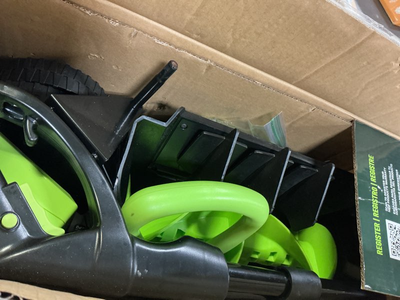 Condition photo showing As Is for Earthwise SN70016 Electric Corded 12Amp Snow Shovel, 16" Width, 430lbs/Minute 16-Inch, 12-Amp Corded