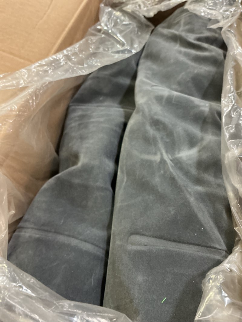 Condition photo showing Good Condition for intex inflatable pull-out sofa: velvety surface, 2-in-1 valve, cupholder, 46" x 88" x 26" - blow-up couch and folding queen size air mattress bed