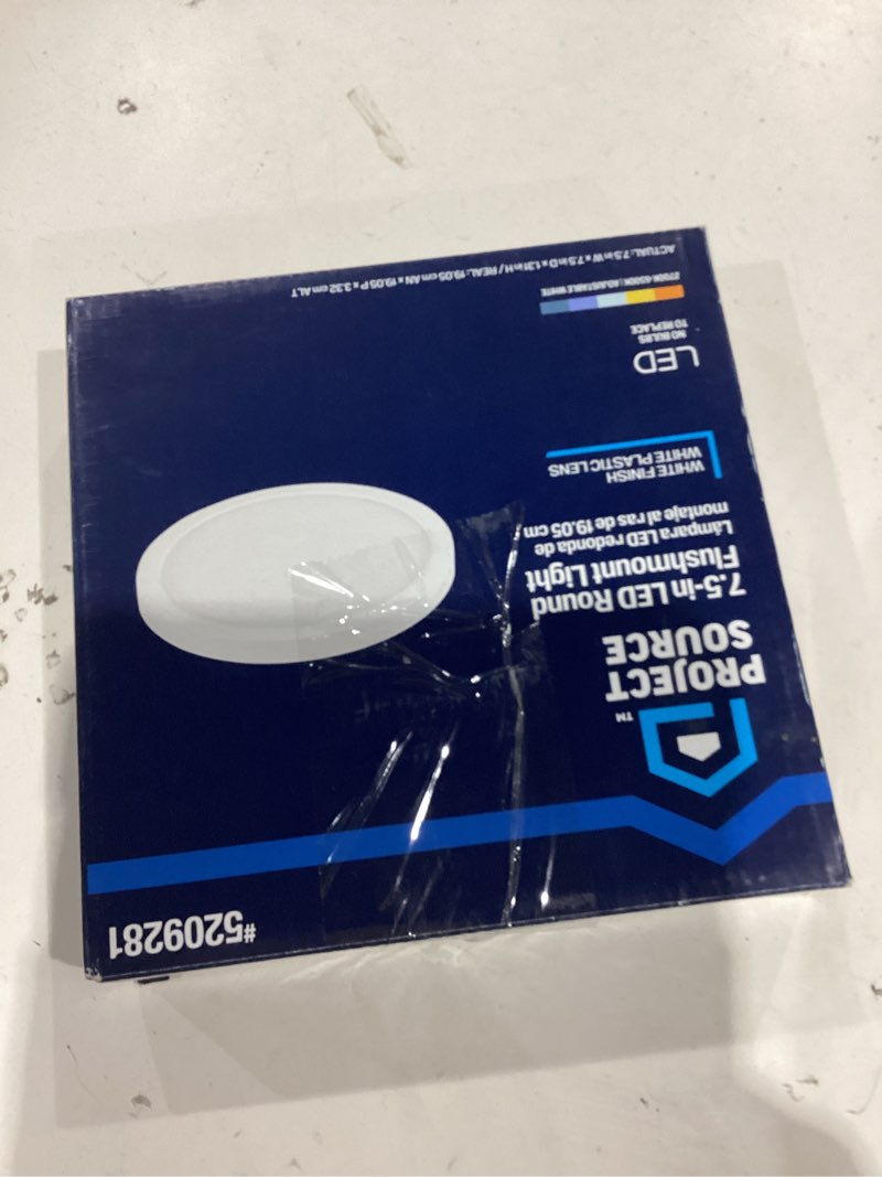 Condition photo showing Good Condition for project source 1-light matte white led flush mount light