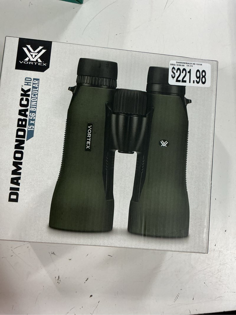 Condition photo showing New/Like New for vortex diamondback hd binoculars - 15x56mm