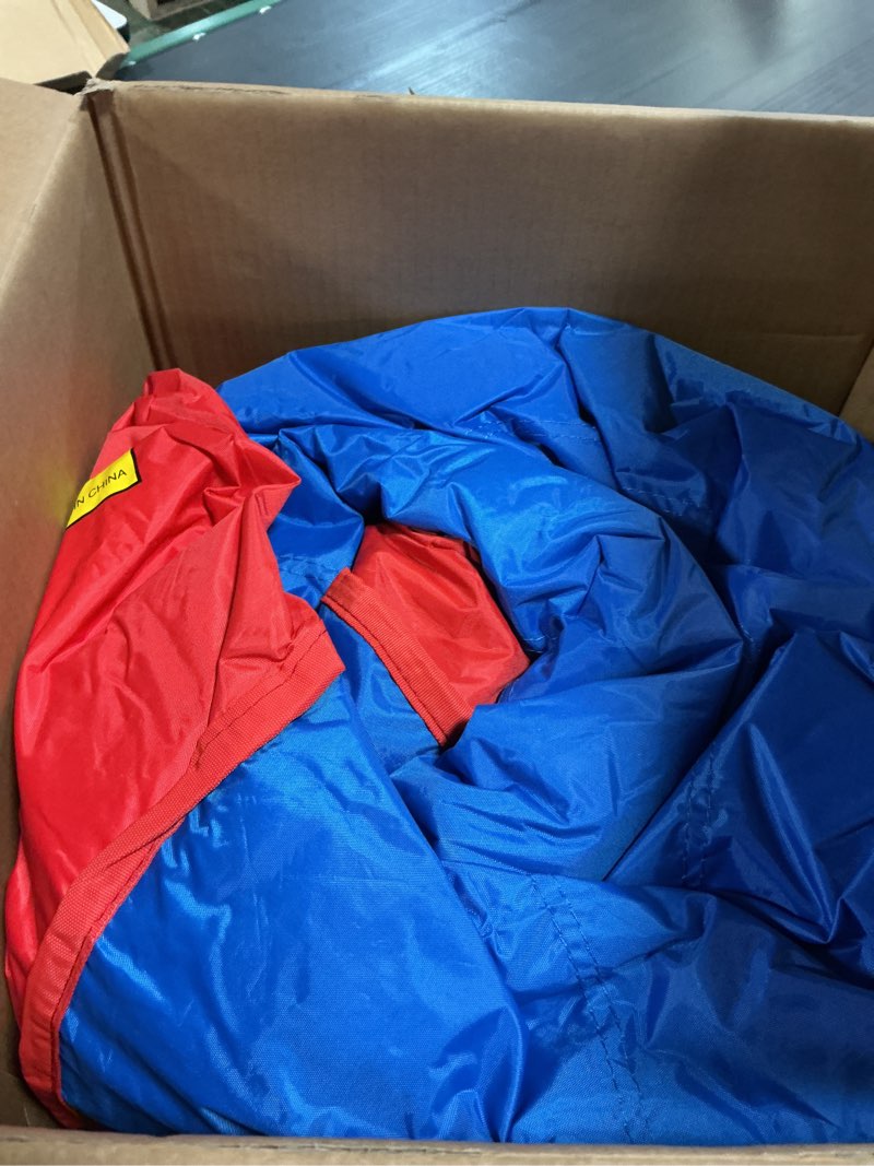 Condition photo showing Good Condition for inflatable bounce house jumping castle slide with blower, kids bouncer with basketball rim, 110x82.5x72.8 inch bouncy castle