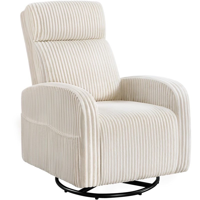 Corduroy Swivel Nursery Glider Chair for Nursery Room Living Room