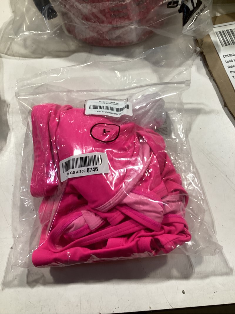 Condition photo showing Good Condition for herseas women's one bow shoulder bikini sets 2 piece ruched swimsuit elegant bathing suit large hot pink