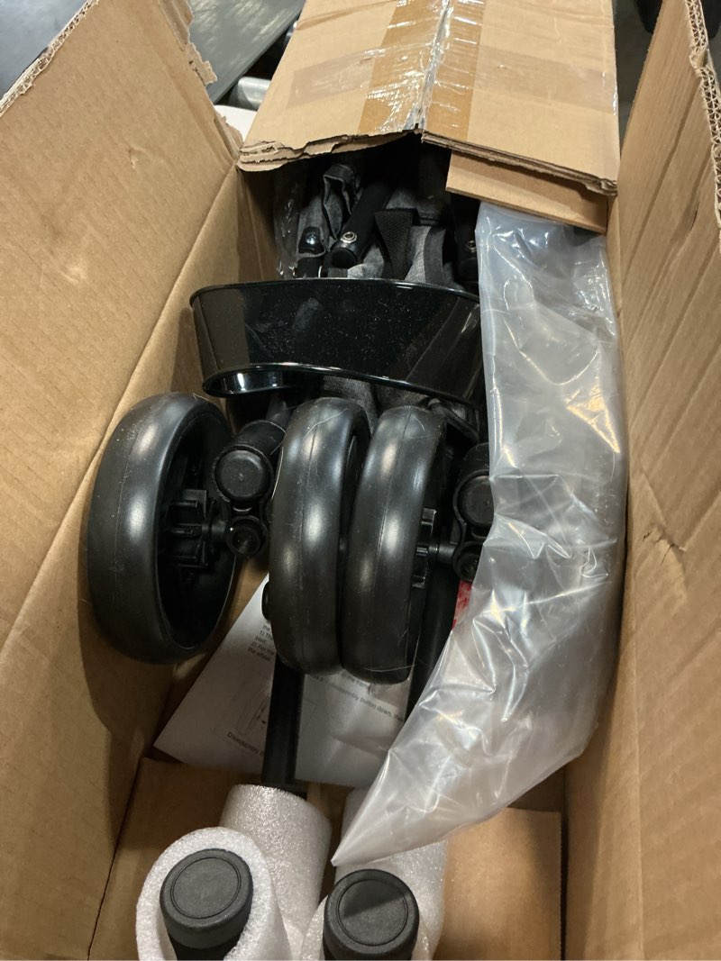 Condition photo showing Good Condition for 6-36M Baby Stroller, Umbrella Stroller with Foldable Pushchair with Adjustable Canopy, Folding Infant Newborn Pram Stroller with Storage Basket, Cup Holder, Suspension Wheels for Infants (Dark Grey)