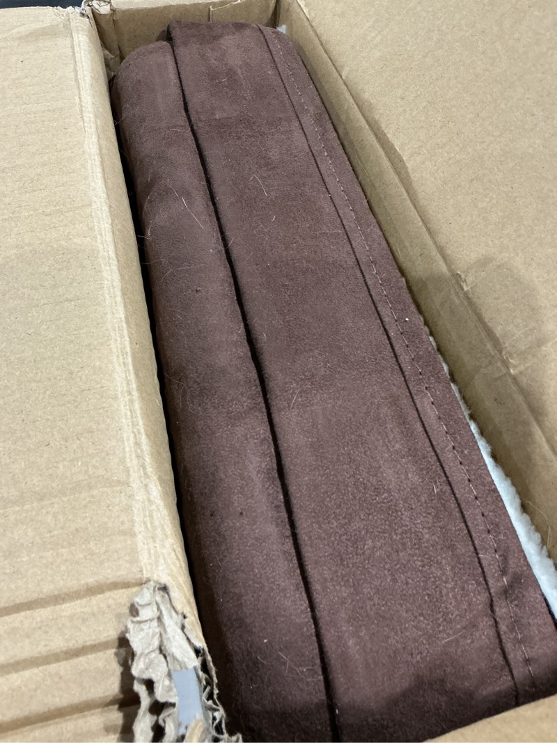 Condition photo showing As Is for midwest homes for pets cat condo, tri-level design in brown faux suede and synthetic sheepskin, 38.1cm x 38cm x 78.3cm, model 137-brc