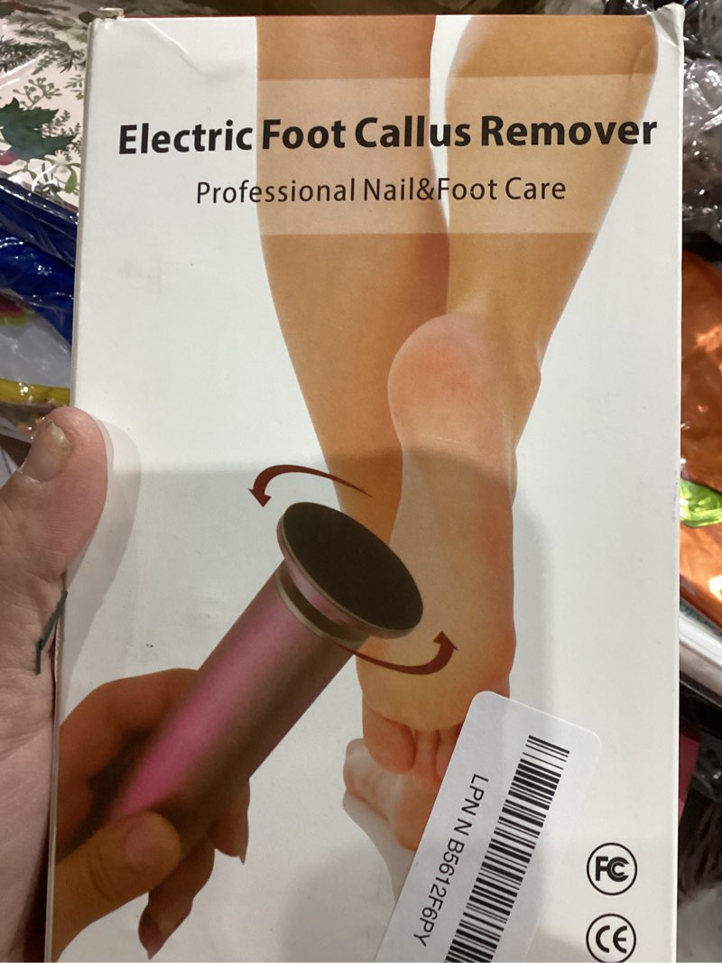 Condition photo showing New/Like New for Electric Foot Callus Remover,MOWLIE Electric Foot Care Tools with Speed Controller and 60pcs Replacement Sandpaper Disk for Men Women Dead Dry Crack Skin Calluses (Black)