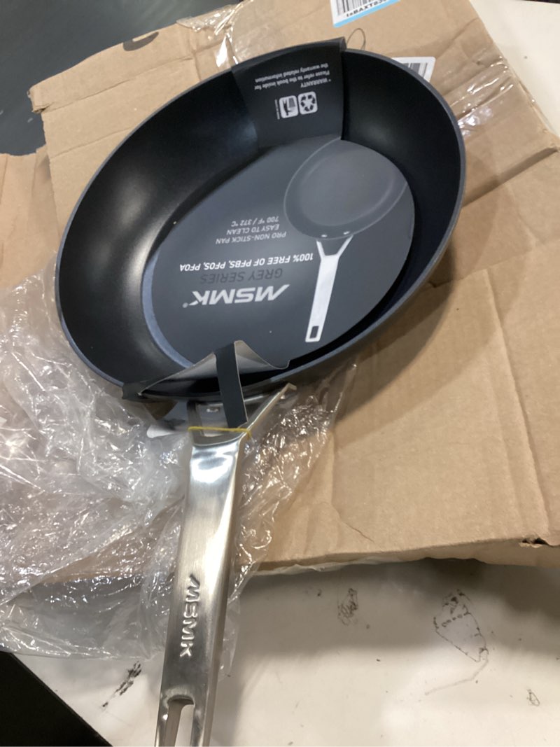 Condition photo showing Good Condition for MsMk Nonstick Frying Pan, 12 1/2 Inch Titanium and Ceramic Nonstick Large Skillet Pan, Sturdy and Durable Skillet Nonstick, for Various Stove Type, Oven Safe to 700°F Pan for Cooking, Dishwasher Safe 12.5 Inch